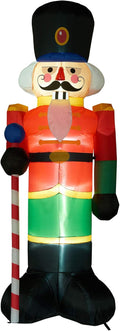 Fraser Hill Farm 10-Ft. Tall Prelit Traditional Nutcracker Inflatable with Lights, Outdoor Christmas Inflat