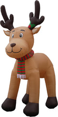 15 FT Tall Jumbo Christmas Inflatable Reindeer / Giant Outdoor Yard Blow-Up, Built-in Lights, Self-Inflating