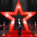 Preboun 10ft Movie Night Party Decor Inflatable LED Blow up Star, Red / Large Light Inflatable Arch Kit,