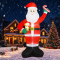 Elegear 12FT Christmas Inflatable Santa Outdoor Decorations for Yard Lawn / Giant Santa with Gingerbread,