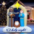 6ft Christmas Inflatables Nativity Scene Outdoor Decorations Built-in LED Lighted Blow Up Decoration Home