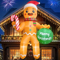 CORALMEE 11 FT Christmas Inflatables Gingerbread Man, Christmas Blow Up Yard Decorations with Built-in LEDs,