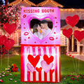 AerWo 7FT Valentines Day Inflatables Outdoor Decorations, Kissing Booth Valentine Blow Up Inflatable with