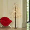Hairui Lighted Brown Tree Plug in 6FT 690 LED Artificial Twig Tree with Lights for Christmas Holiday Weddin