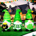 Sosation 6ft St Patricks Day Inflatables Gnomes Outdoor Decorations / Blow up Gnomes Leprechaun Luck Shamro