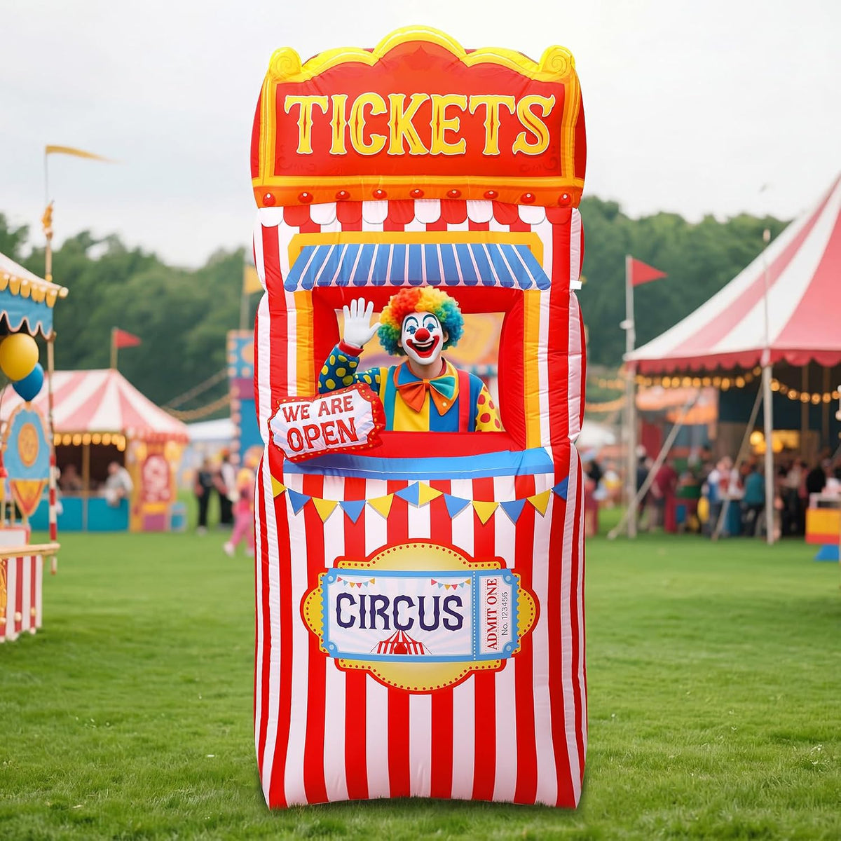Capoda 6.9ft Circus Ticket Inflatables Booth Inflatable Carnival Decoration / Blow Up Circus Ticket Built in