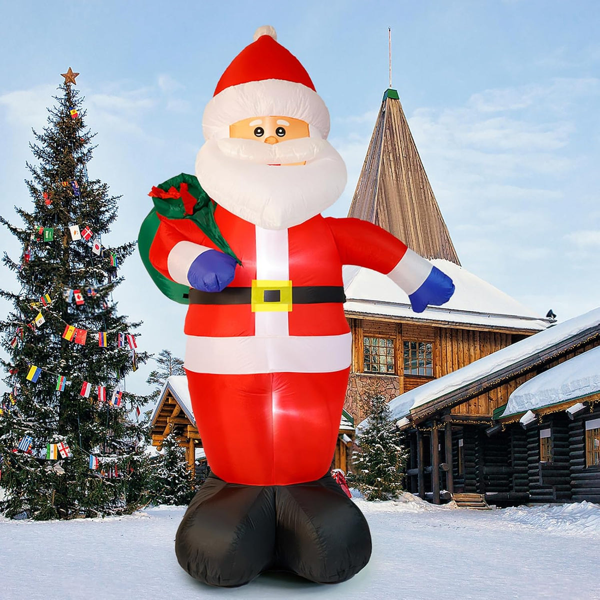 Christmas Inflatable Clearance, 12 FT Christmas Inflatable Outdoor Decoration Santa Claus, Giant Blow Up